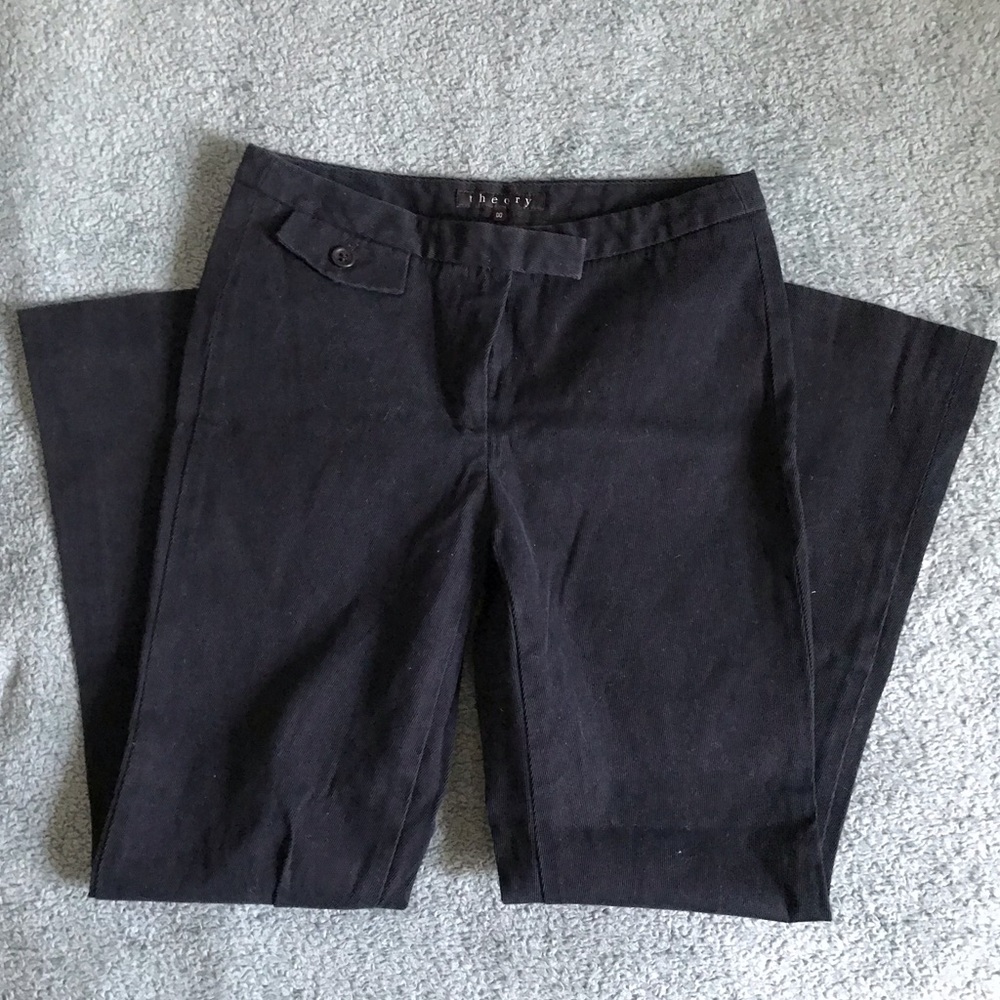 Theory Black Corduroy Pants